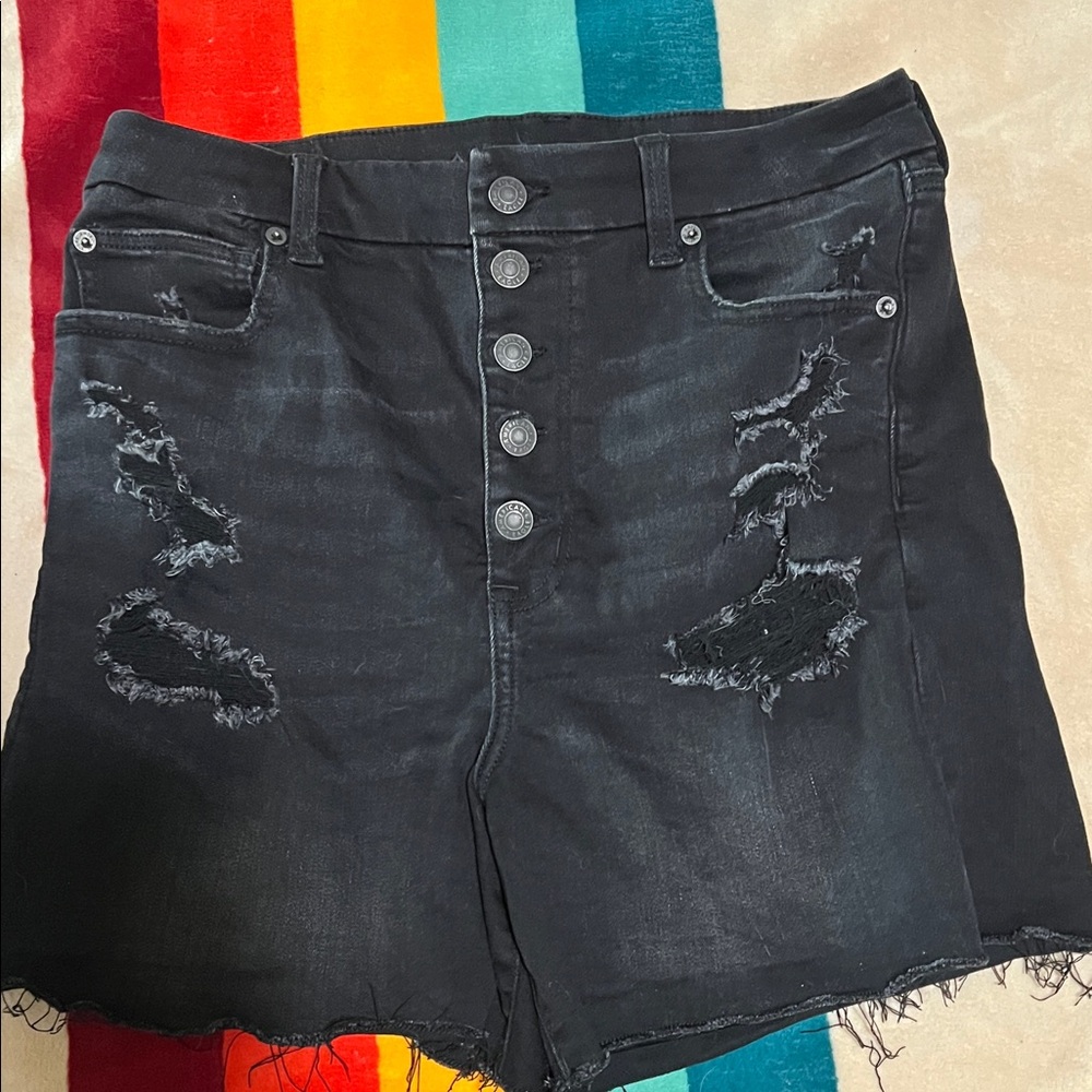 American Eagle Black Denim Shorts